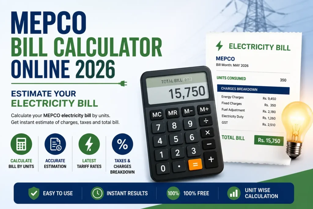 Mepco bill calculator